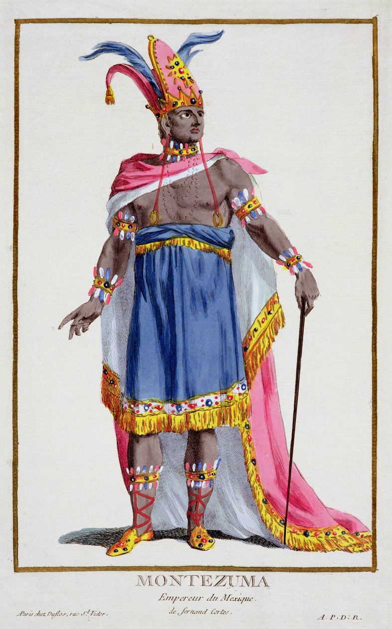 Montezuma, der Kaiser von Mexiko (1466-1520) 1780 von Pierre Duflos