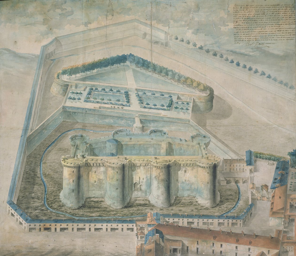 Ansicht der Bastille von Pierre Francois Palloy