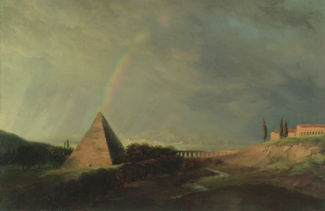 Pyramide und Regenbogen von Pierre Henri de Valenciennes