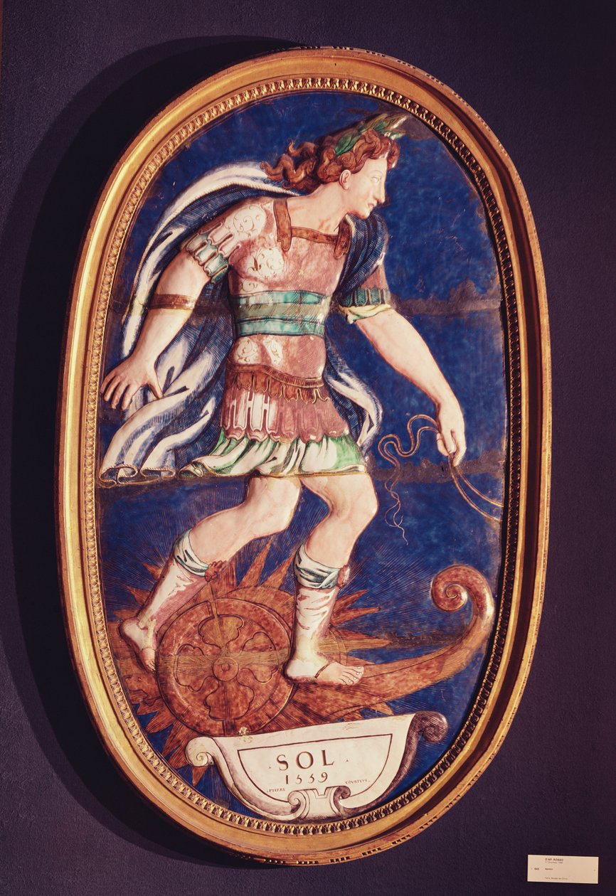 Plakette darstellend Apollo, 1559 von Pierre I Courteys