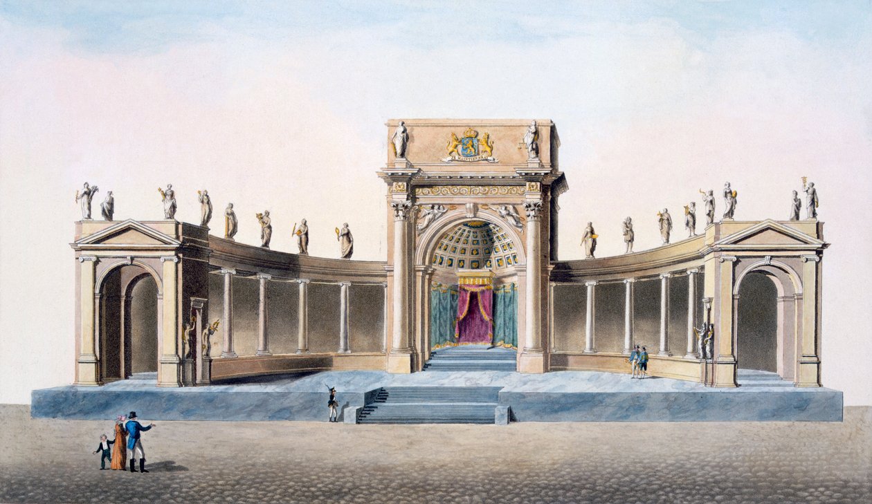 Theater in Brüssel, errichtet zur Krönung des Königs 1815, aus 