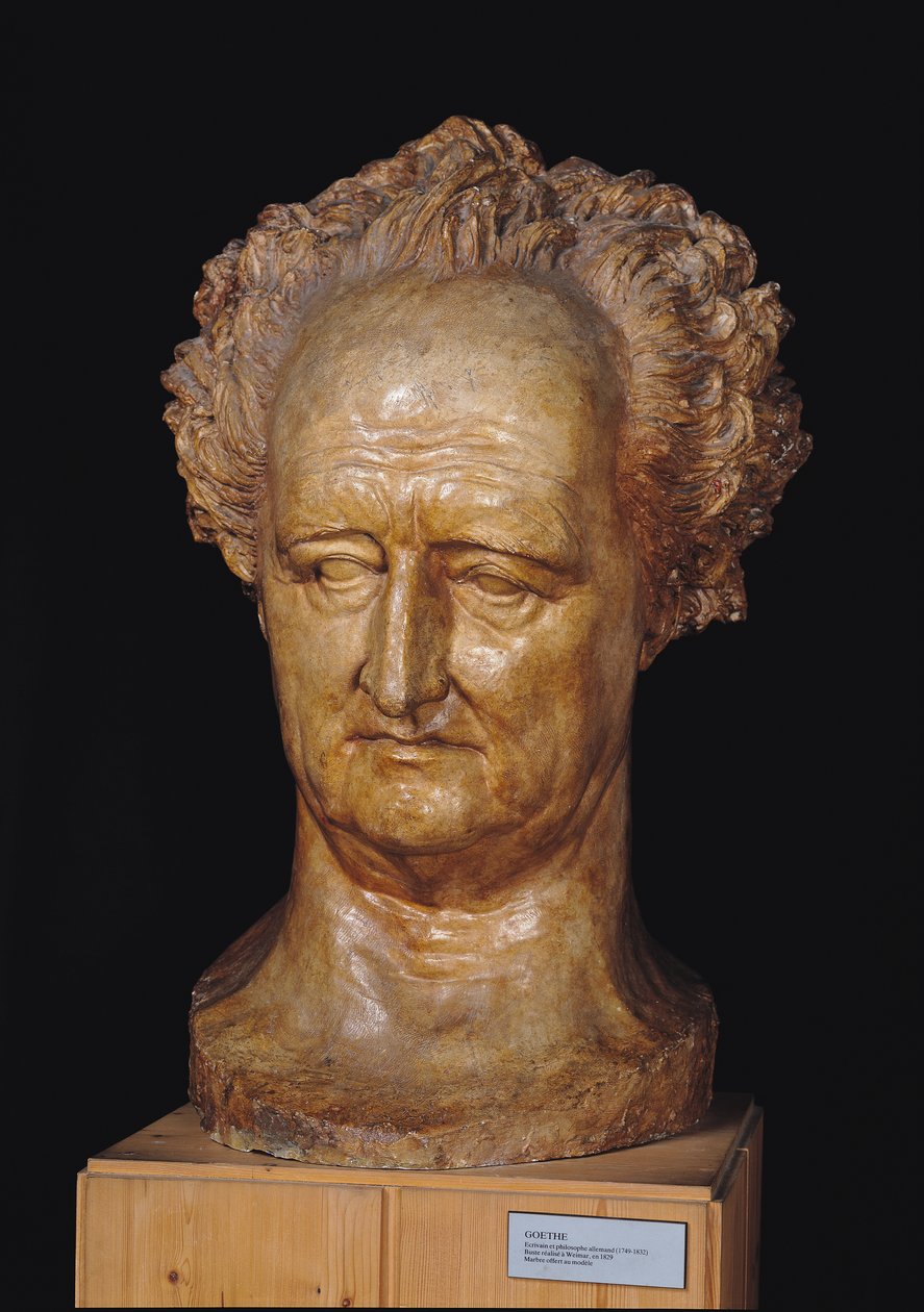 Büste von Johann Wolfgang von Goethe (1749-1832), 1831 (Gips) von Pierre Jean David d