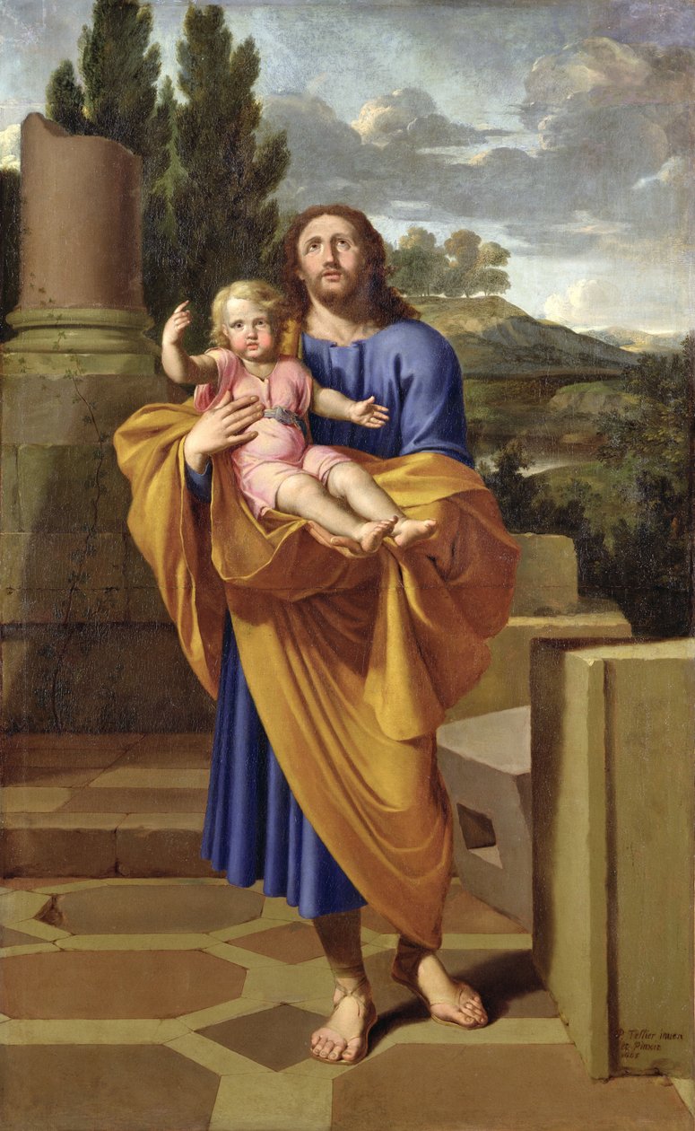 St. Joseph trägt das Jesuskind, 1665 von Pierre Letellier