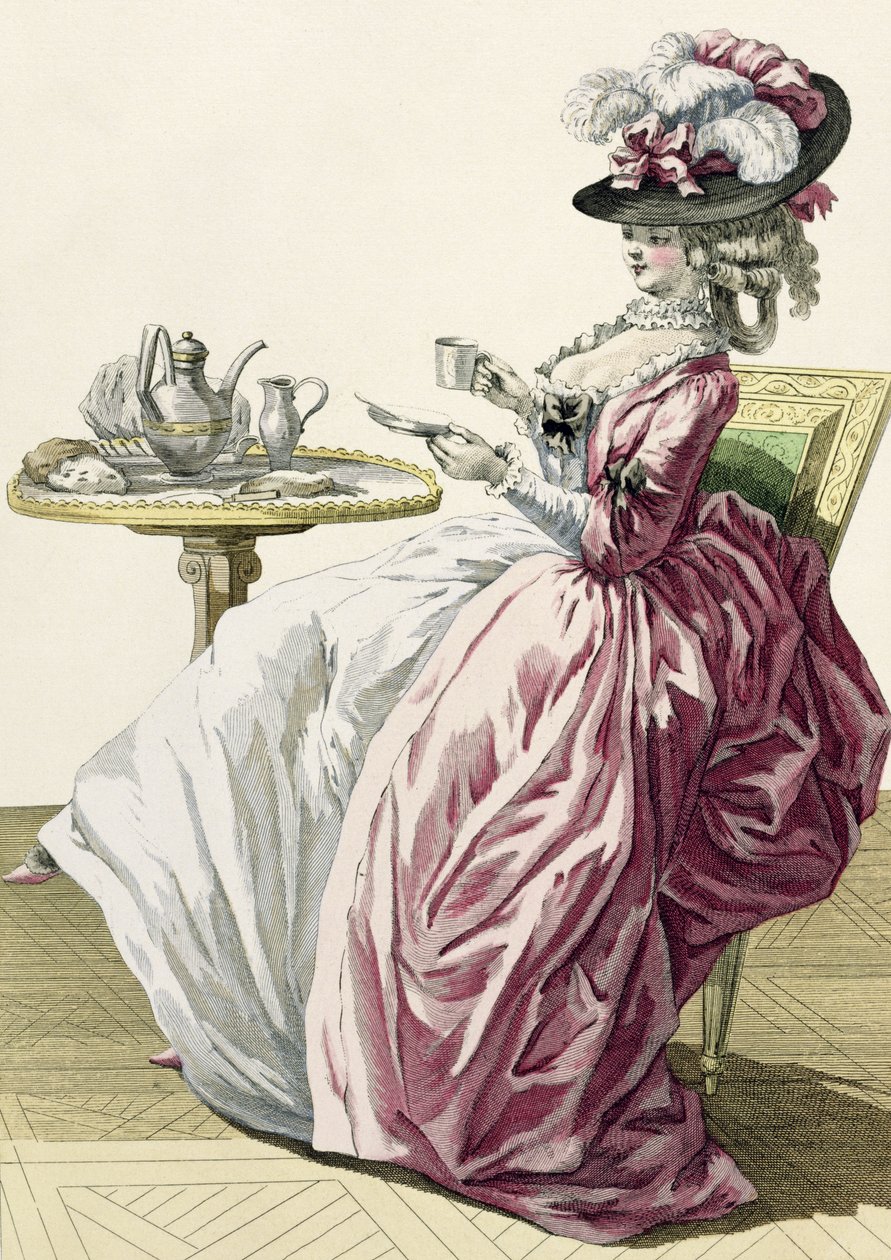 Elegante Frau in einem Kleid 