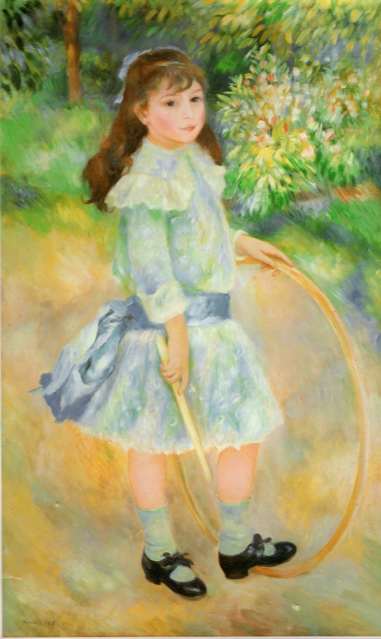 Mädchen mit Reifen von Pierre Auguste Renoir