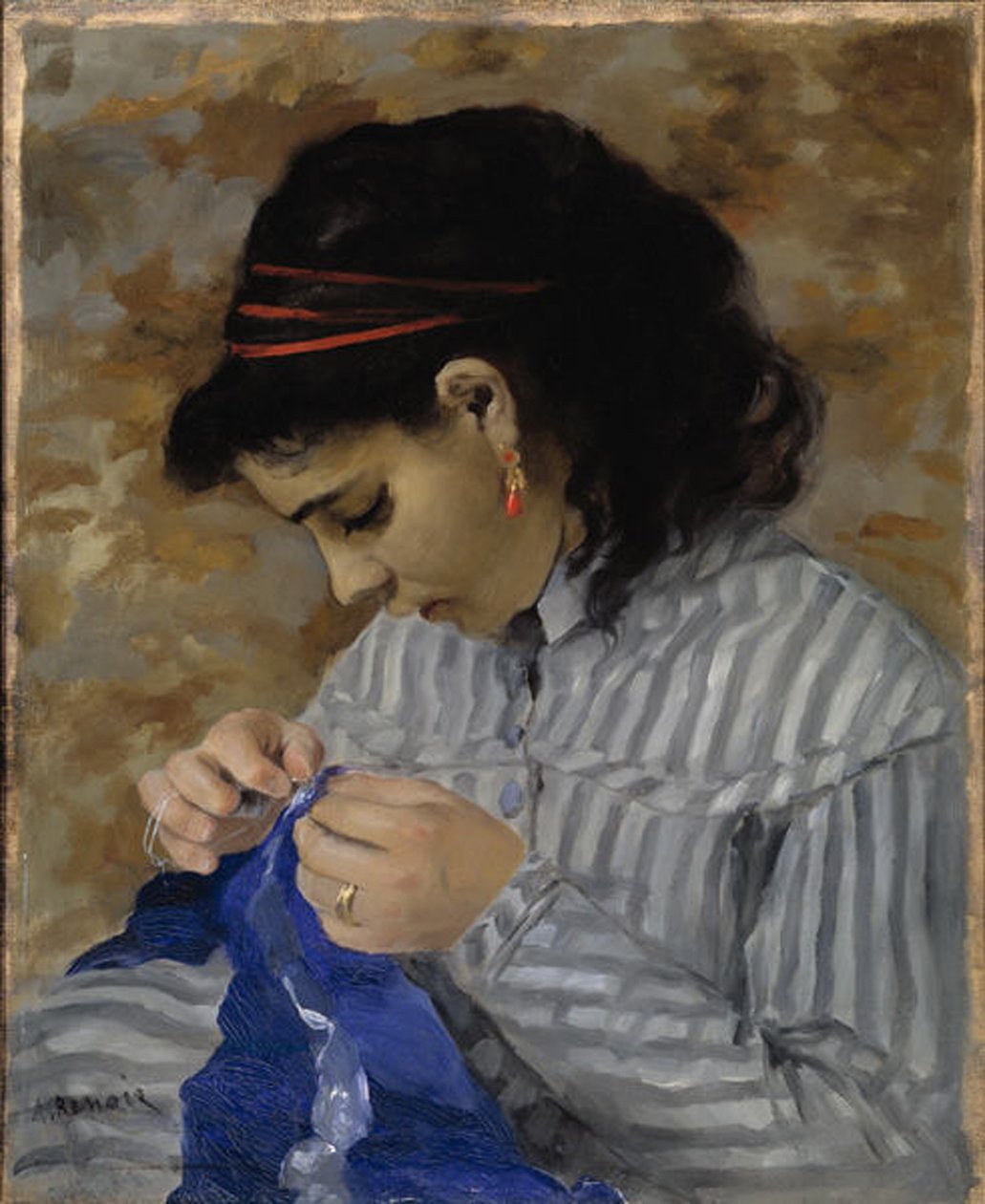 Lise beim Nähen von Pierre Auguste Renoir