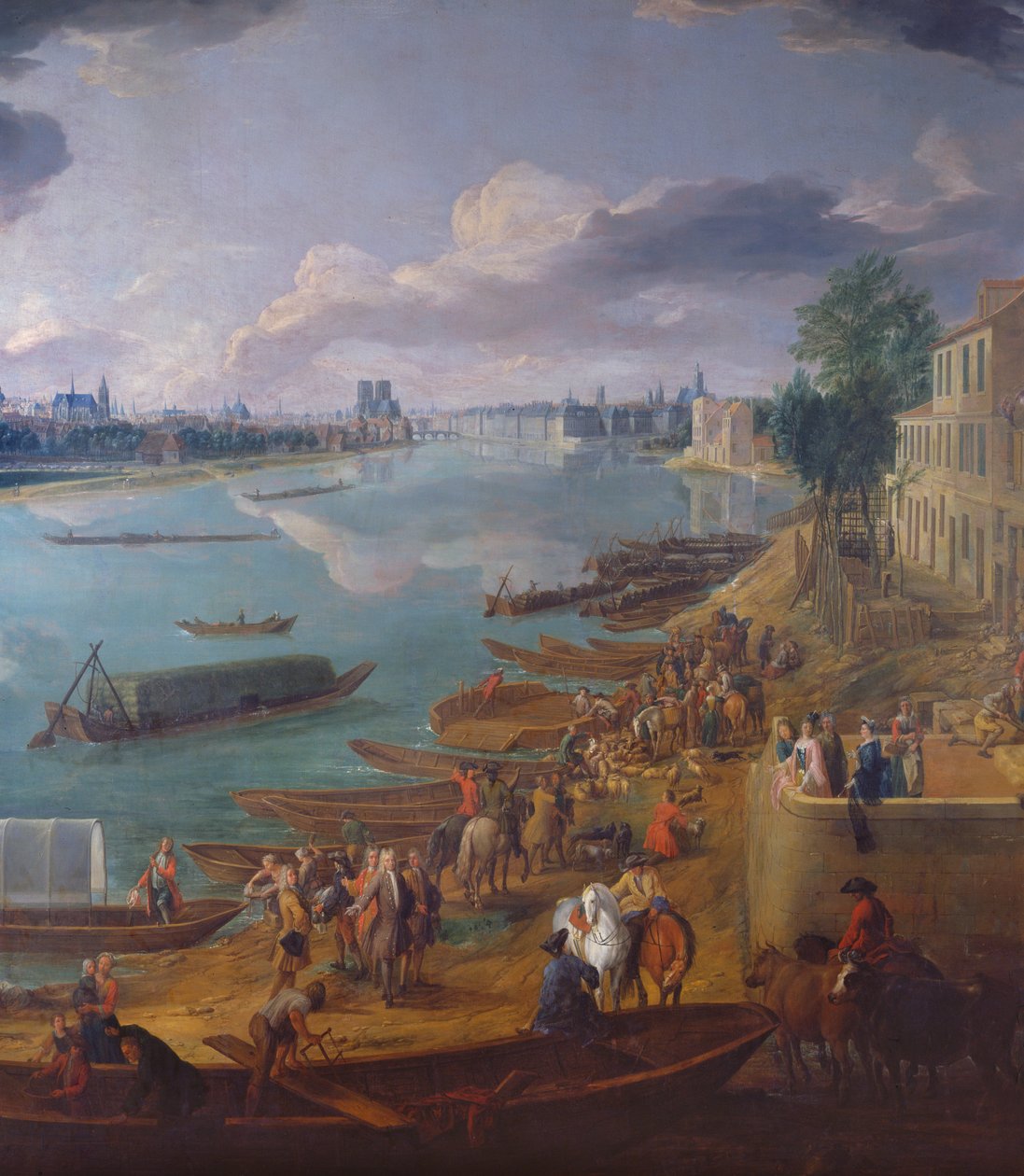Blick auf Paris vom Quai de la Rapée (Detail) von Pierre Denis Martin