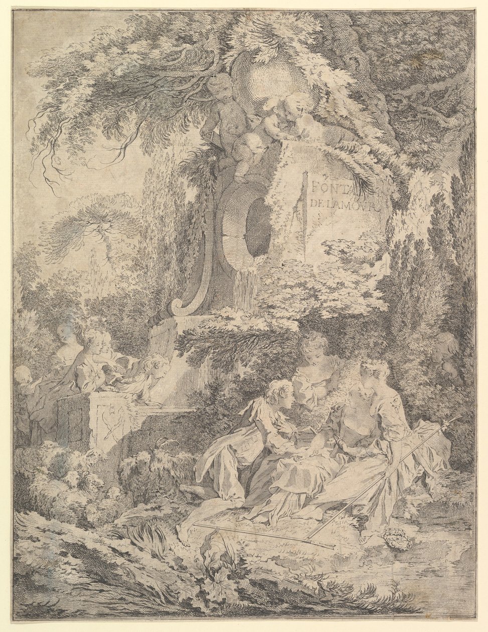 Brunnen der Liebe, 1738 von Pierre Alexandre Aveline