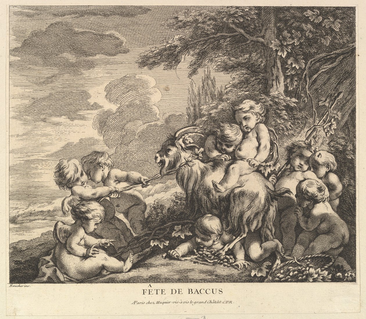 Das Fest des Bacchus, ca. 1738 von Pierre Alexandre Aveline