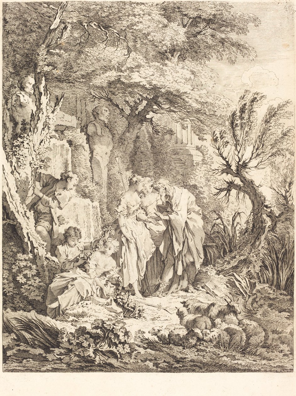 Das gute Abenteuer von Pierre Alexandre Aveline after François Boucher