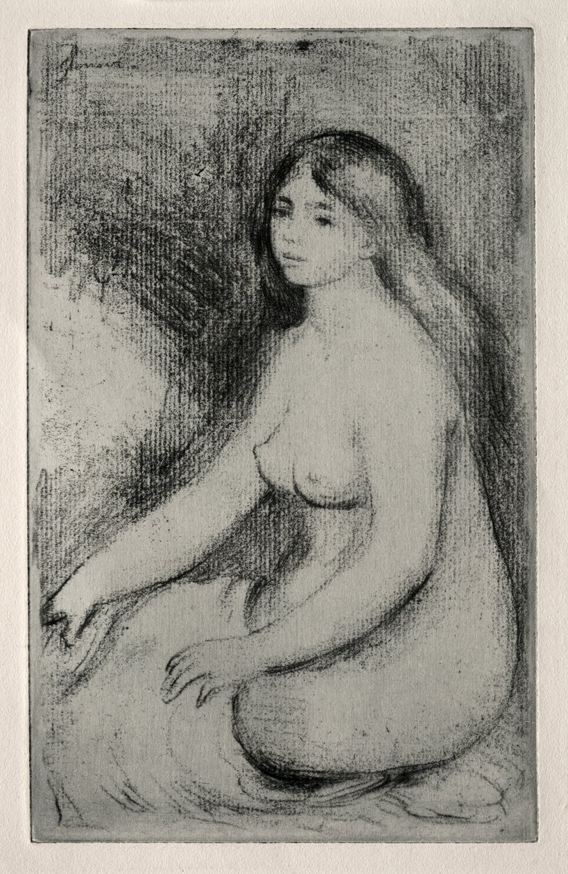 Sitzende Badende von Pierre Auguste Renoir