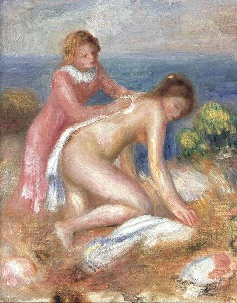 Badende und eine Magd von Pierre Auguste Renoir