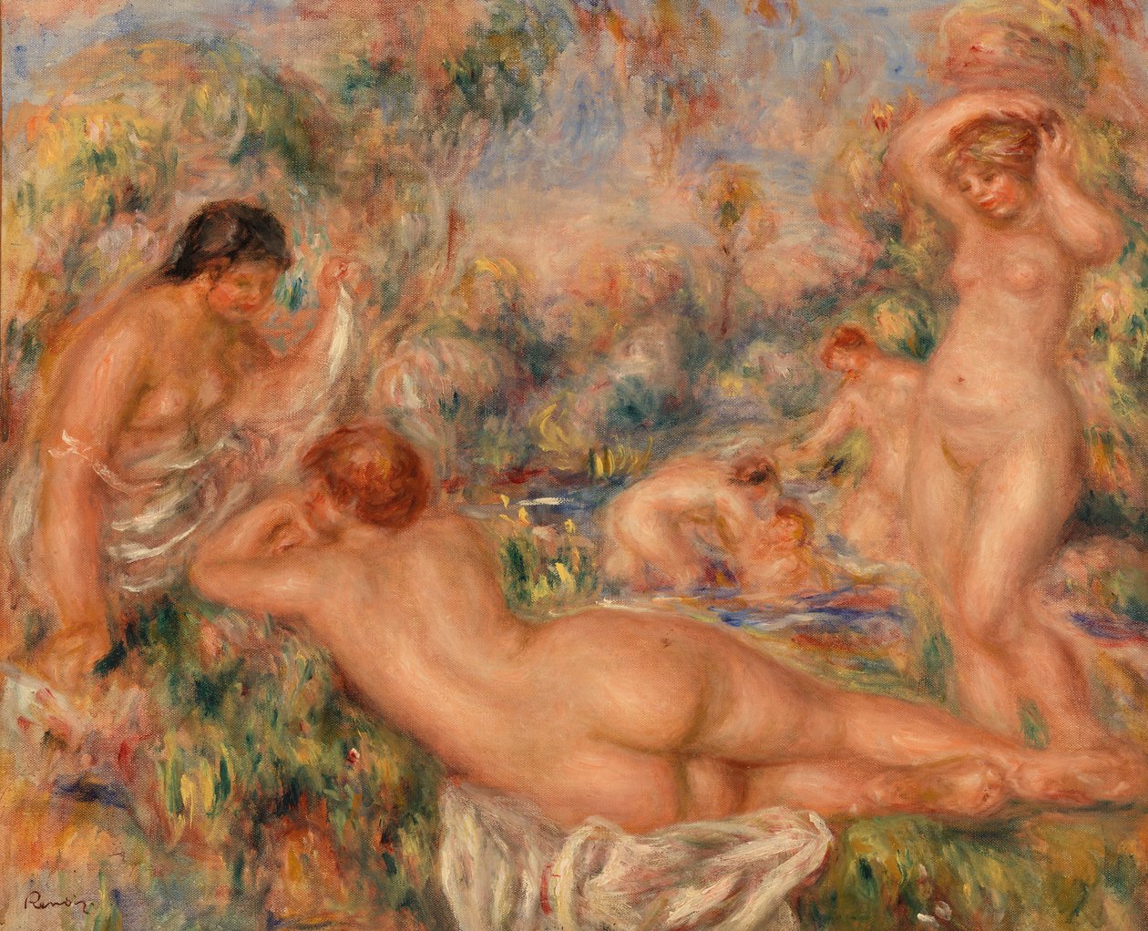 Badende (Baigneuses) von Pierre Auguste Renoir