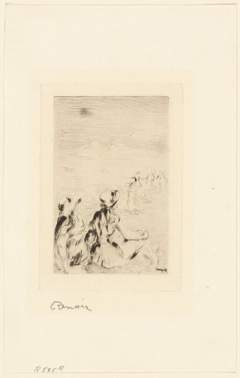 Kinder am Strand, Berneval von Pierre Auguste Renoir