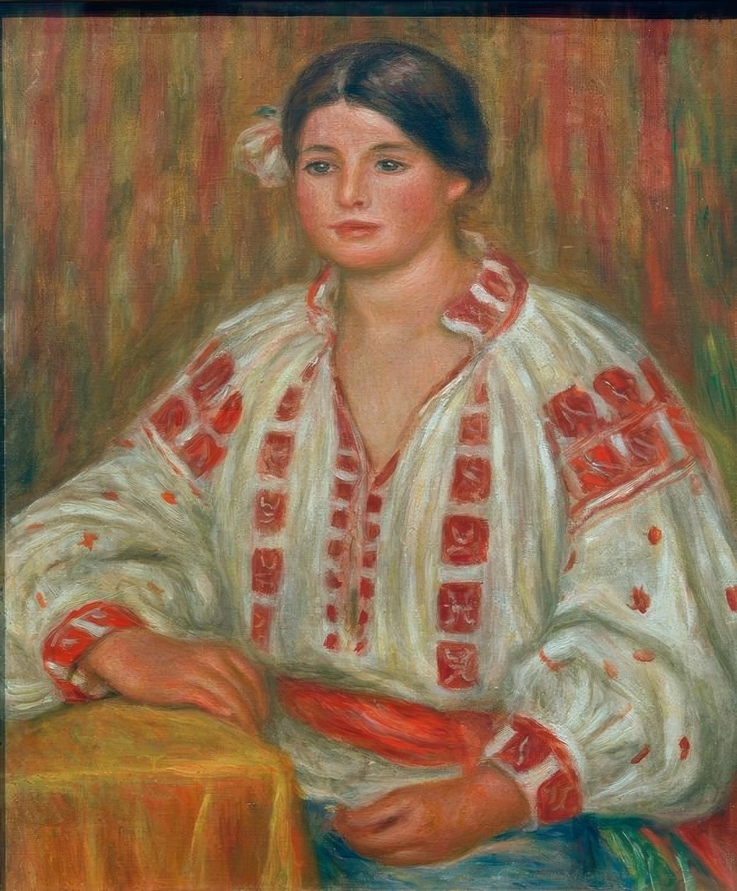 Die bulgarische Bluse von Pierre Auguste Renoir