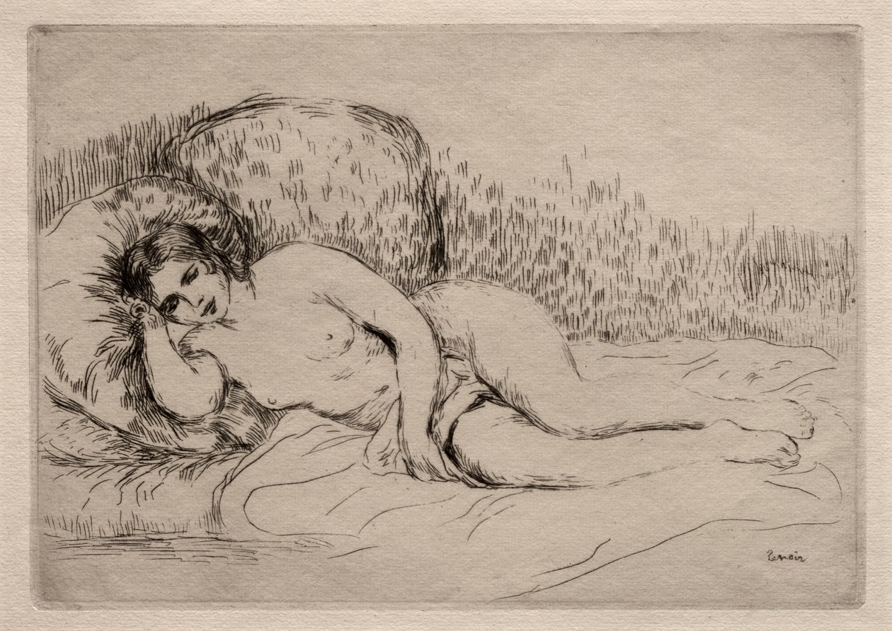 Liegende nackte Frau von Pierre Auguste Renoir