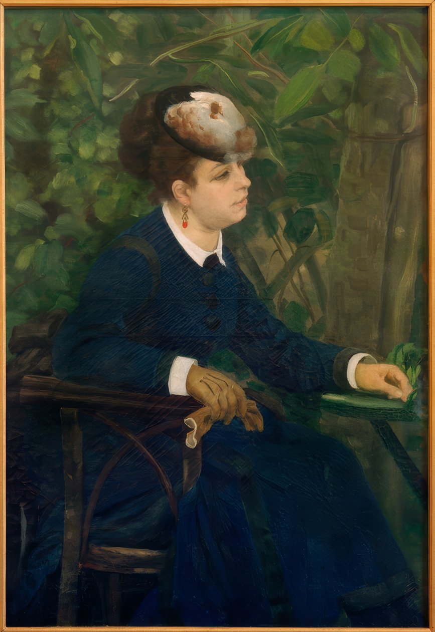Frau im Garten von Pierre Auguste Renoir