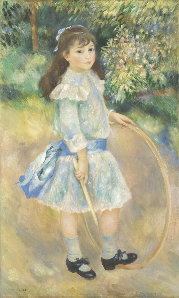 Mädchen mit einem Reifen, 1885 von Pierre Auguste Renoir