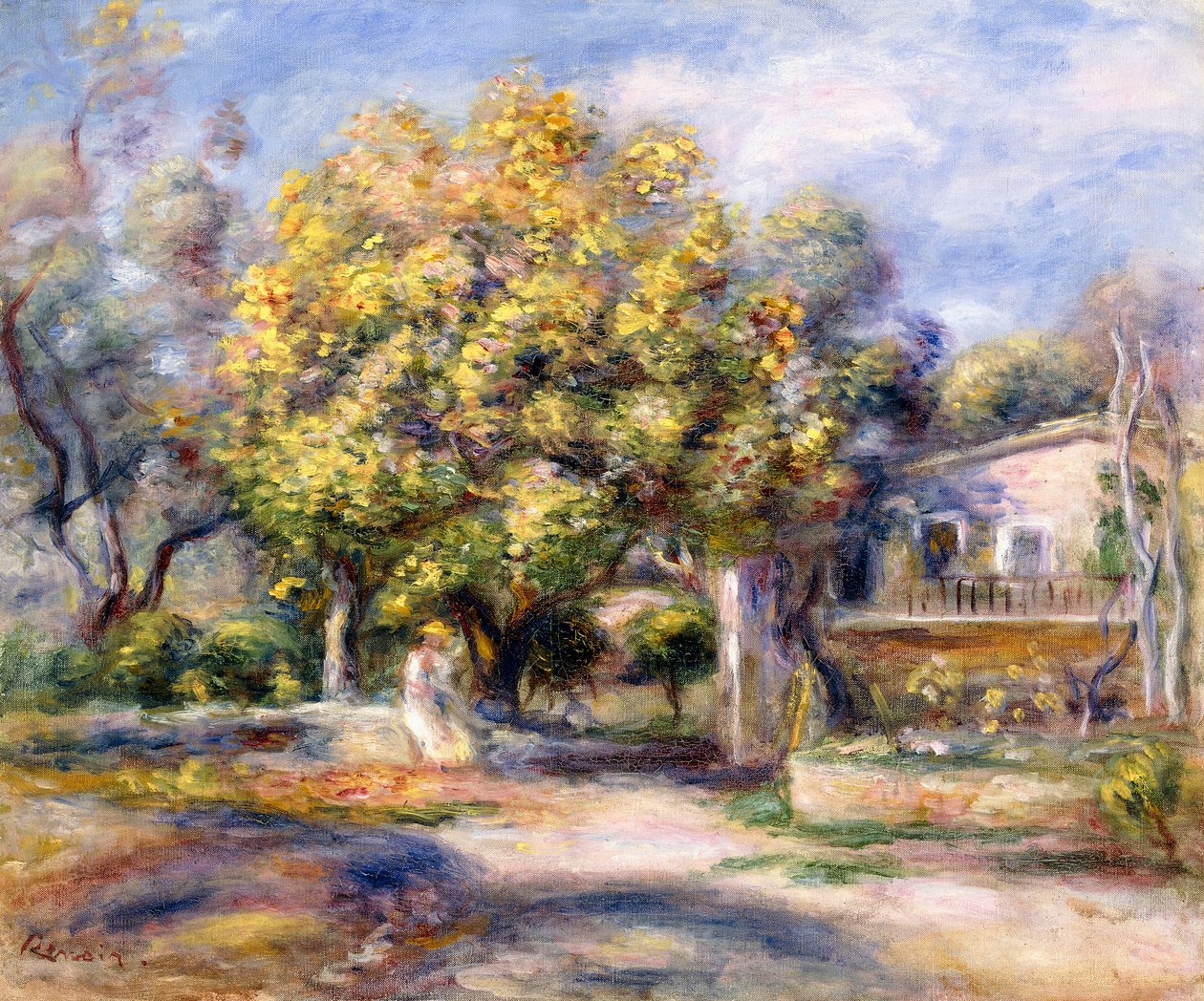 Häuser in Cagnes, ca. 1905 von Pierre Auguste Renoir