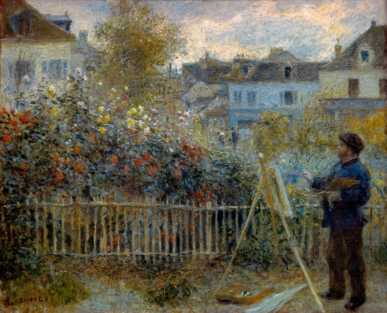 Monet malt in seinem Garten in Argenteuil von Pierre Auguste Renoir