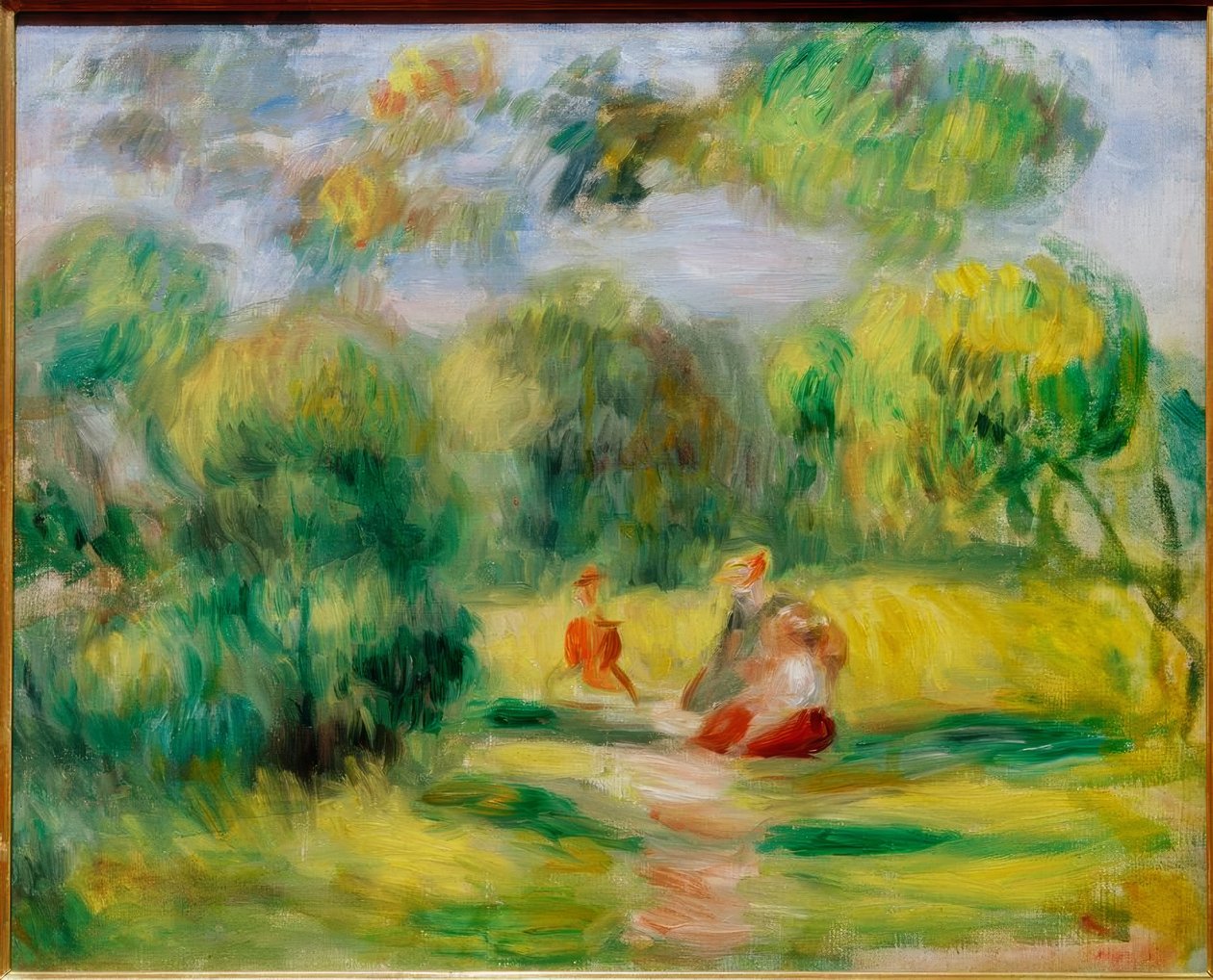 Personen in einer Landschaft von Pierre Auguste Renoir