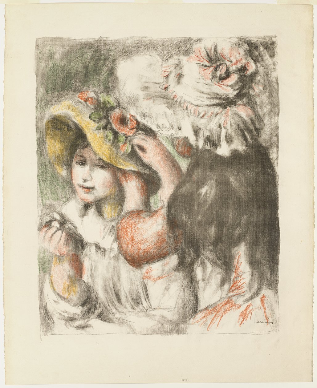 Den Hut anstecken von Pierre Auguste Renoir