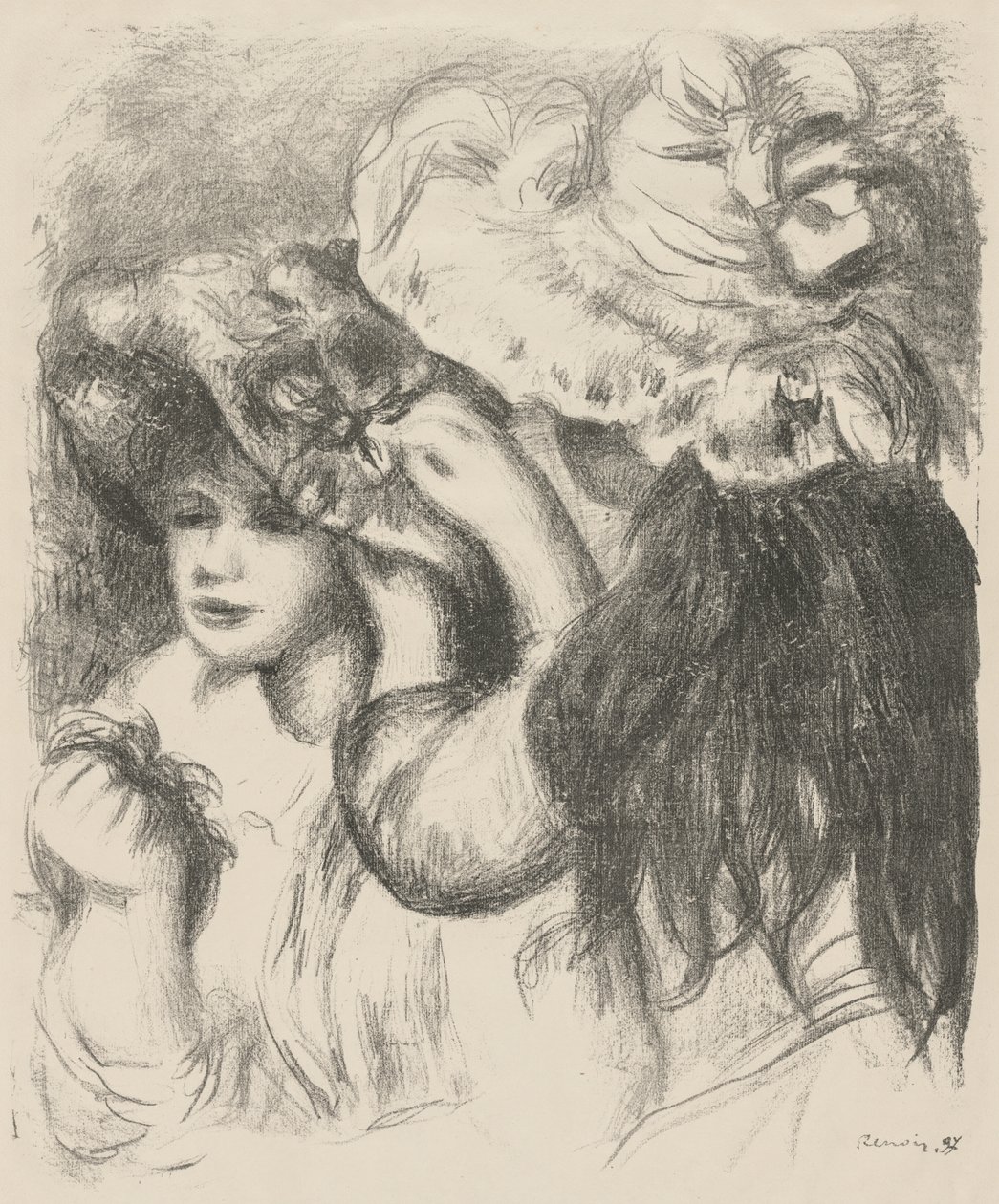 Den Hut anstecken von Pierre Auguste Renoir