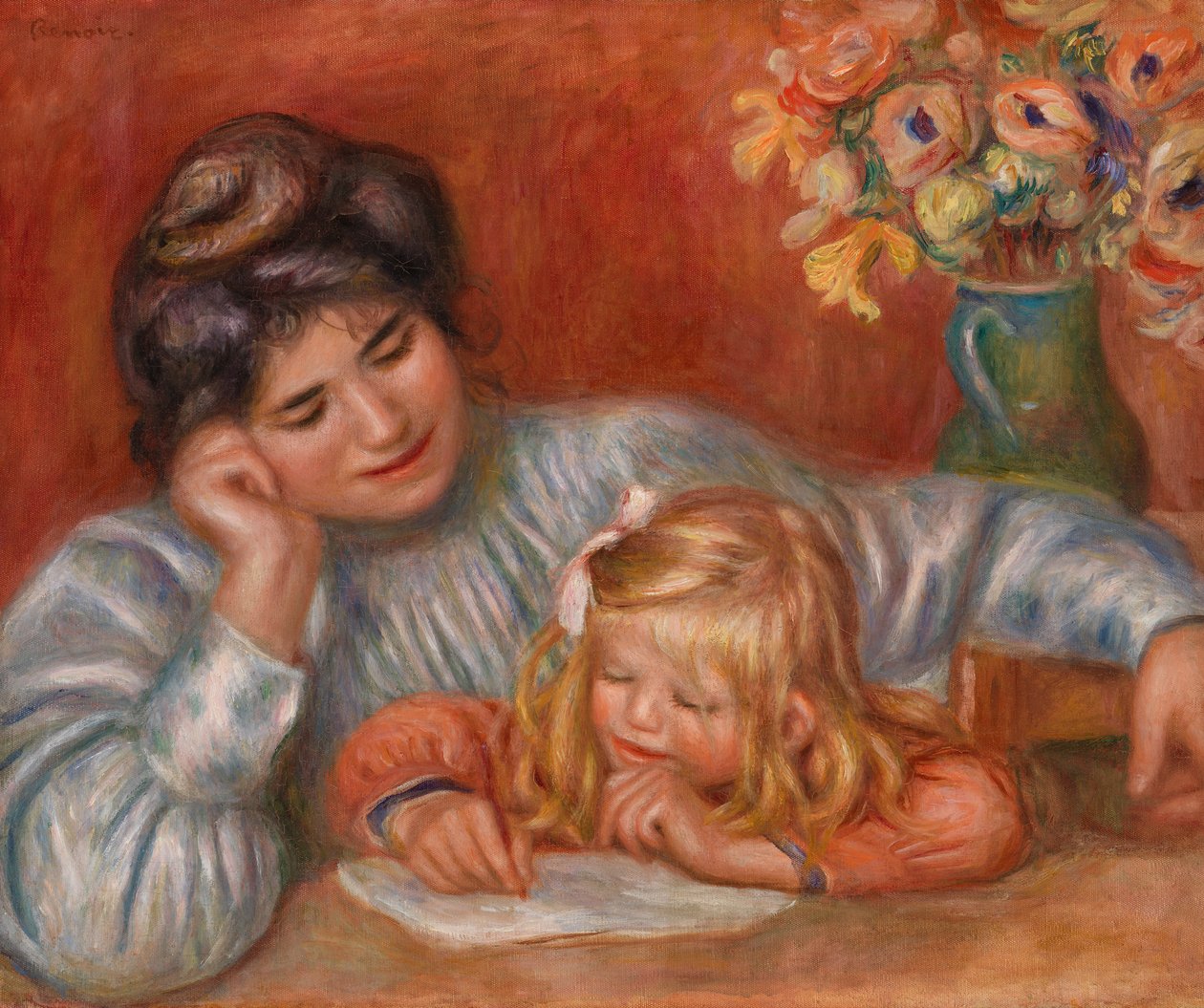 Schreibstunde von Pierre Auguste Renoir