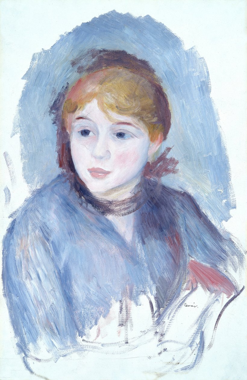 Junges Mädchen in Blau, ca. 1882 von Pierre Auguste Renoir