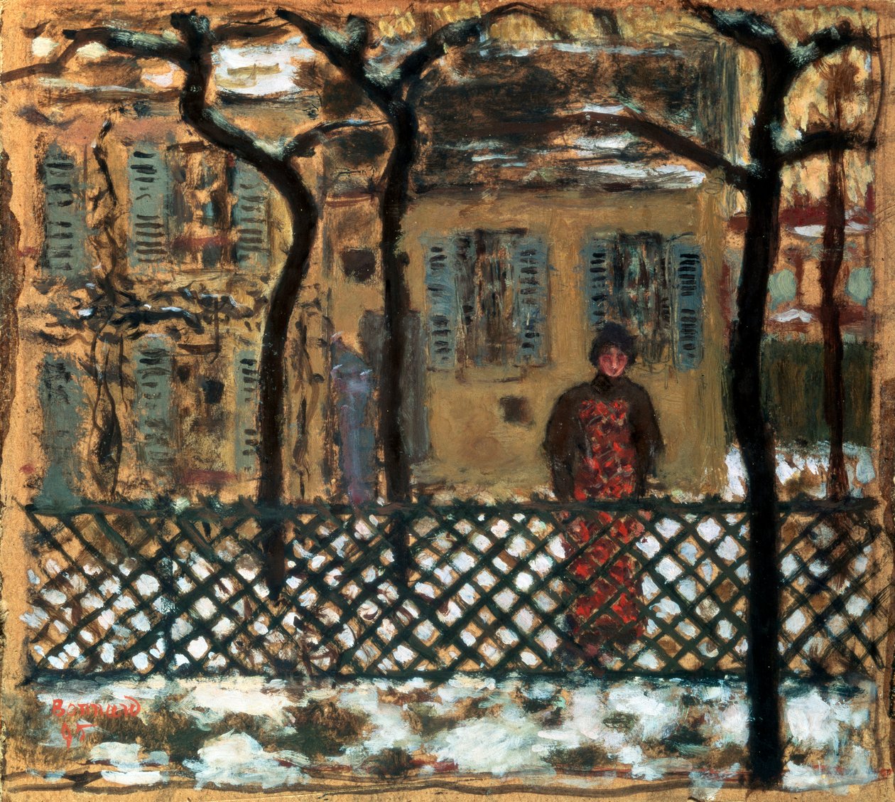 Hinter dem Zaun, 1895 von Pierre Bonnard