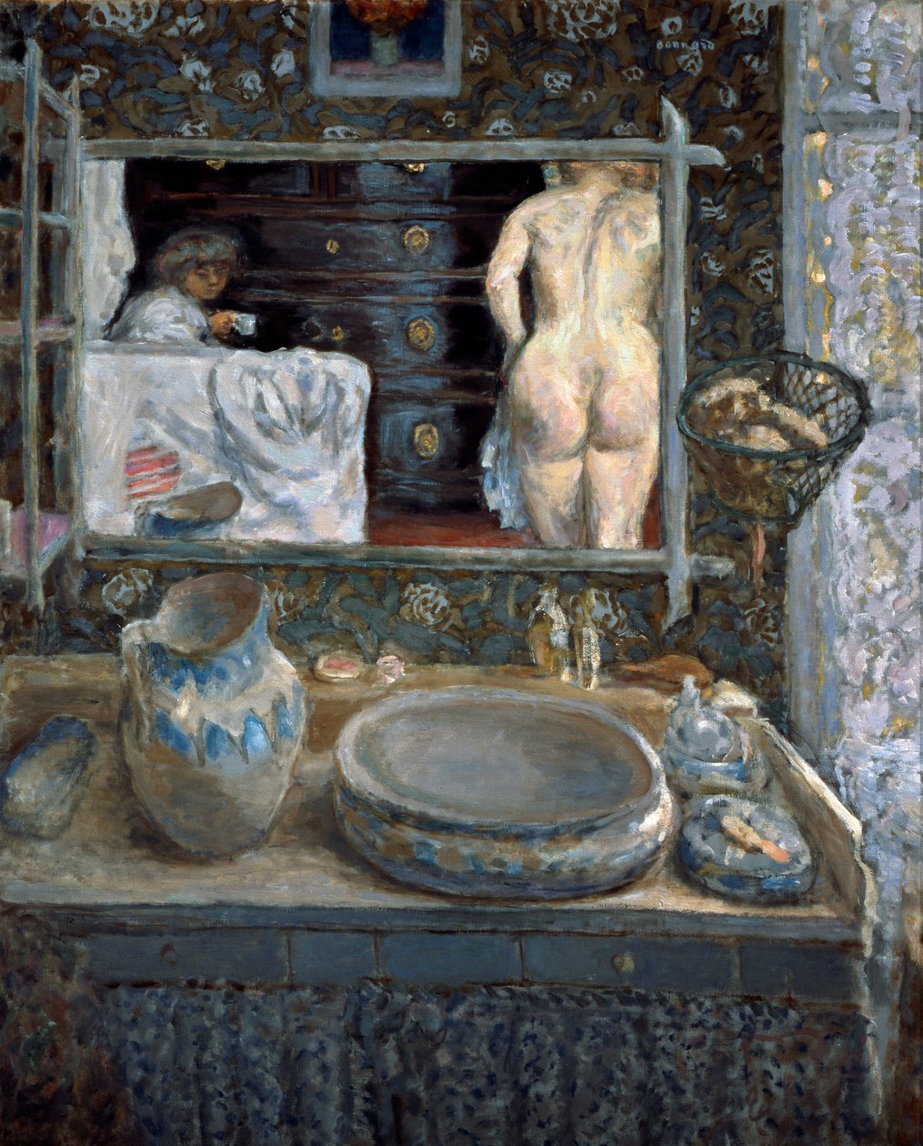 Spiegel über einem Waschbecken, 1908 von Pierre Bonnard
