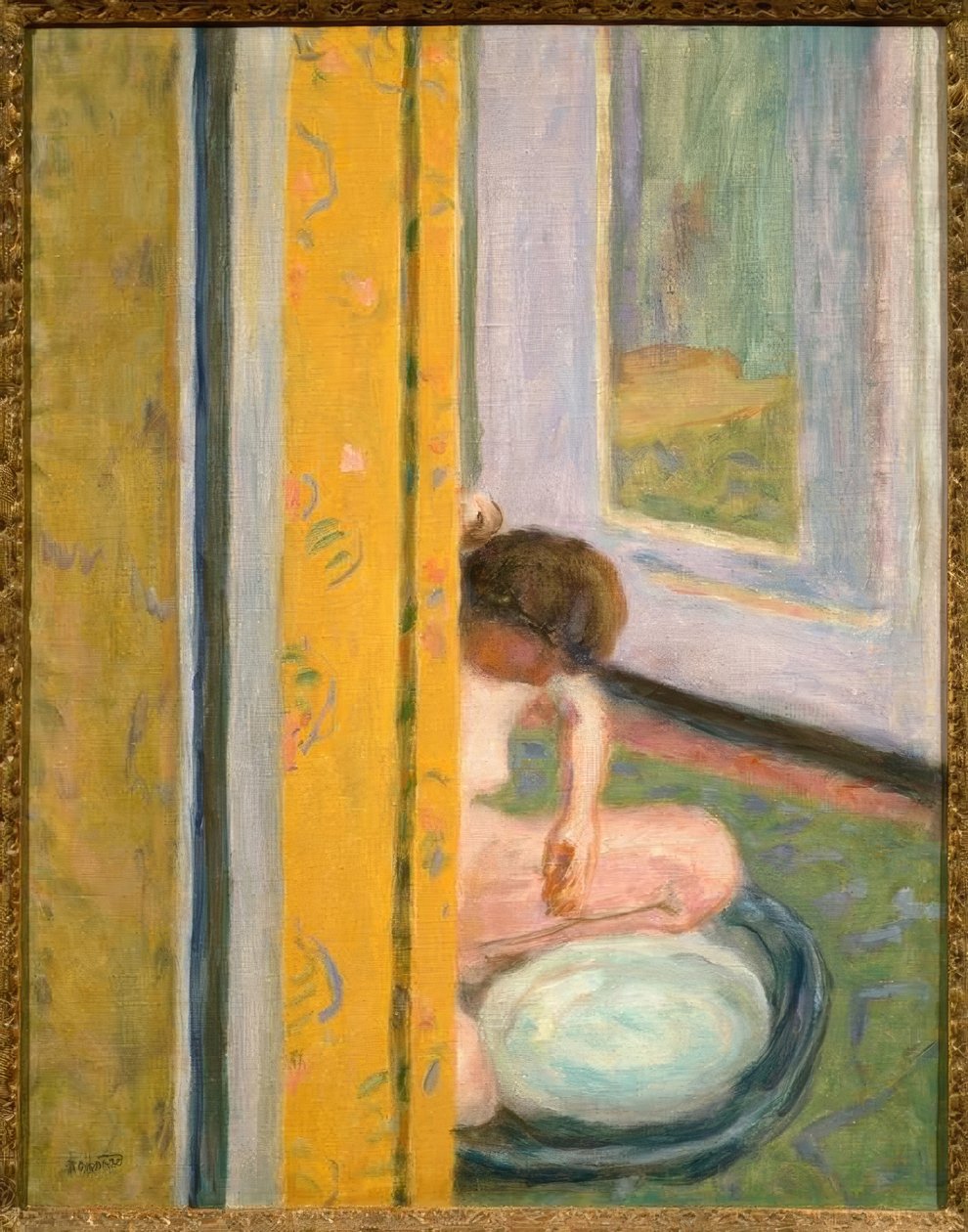 Akt mit gelbem Vorhang von Pierre Bonnard