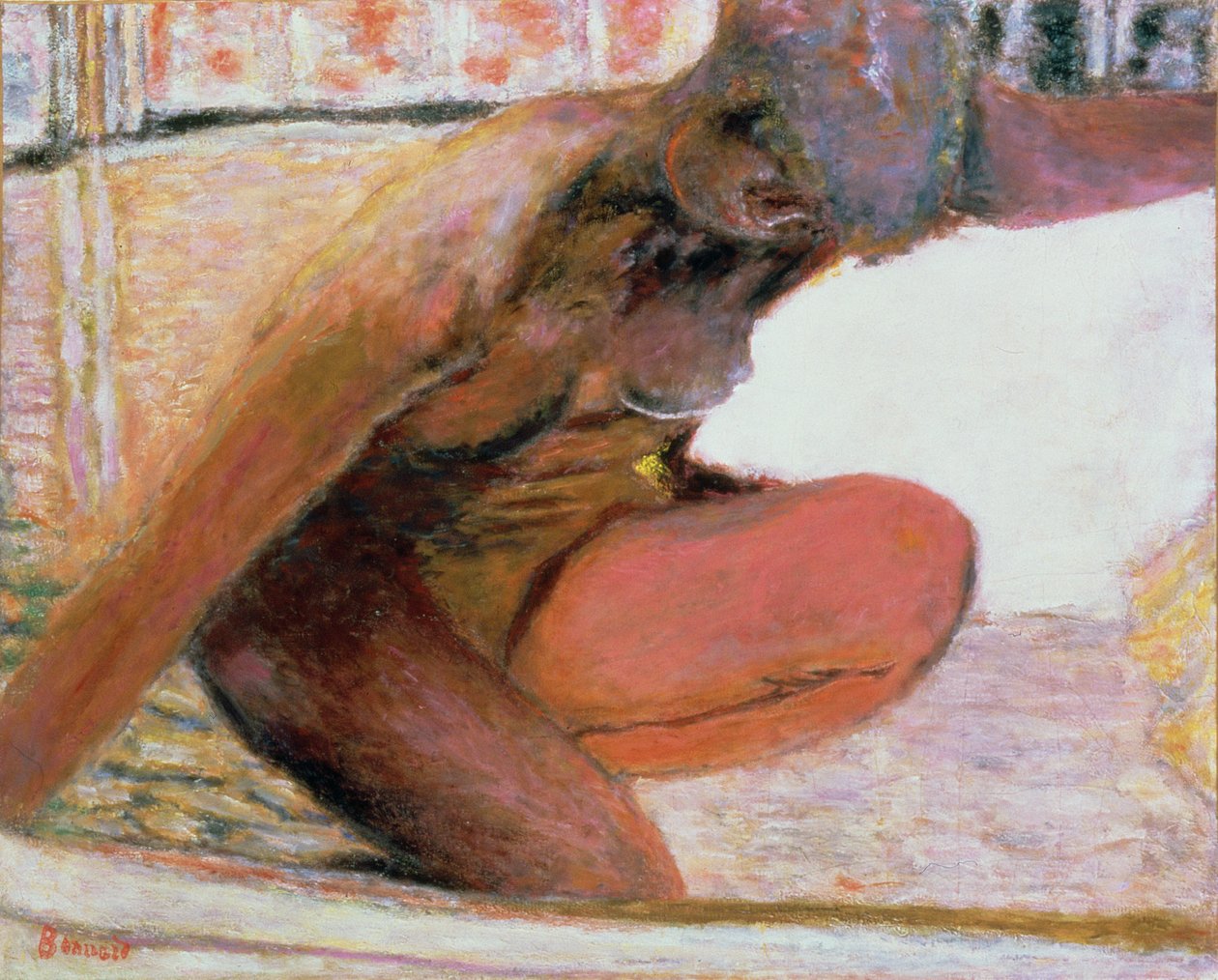 Kauernder Akt in der Badewanne, 1940 von Pierre Bonnard