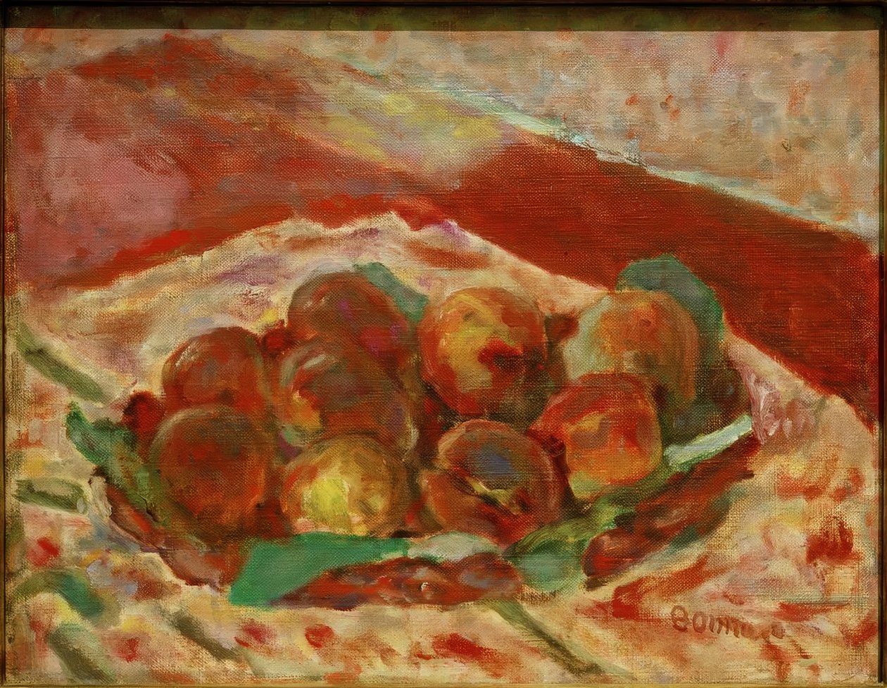 Korb mit Pfirsichen von Pierre Bonnard