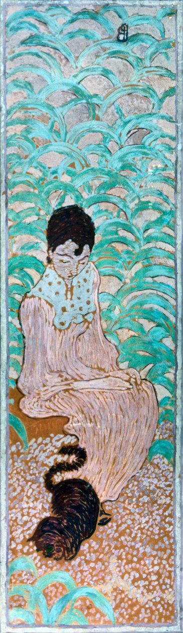 Sitzende Frau mit einer Katze, 1891 von Pierre Bonnard