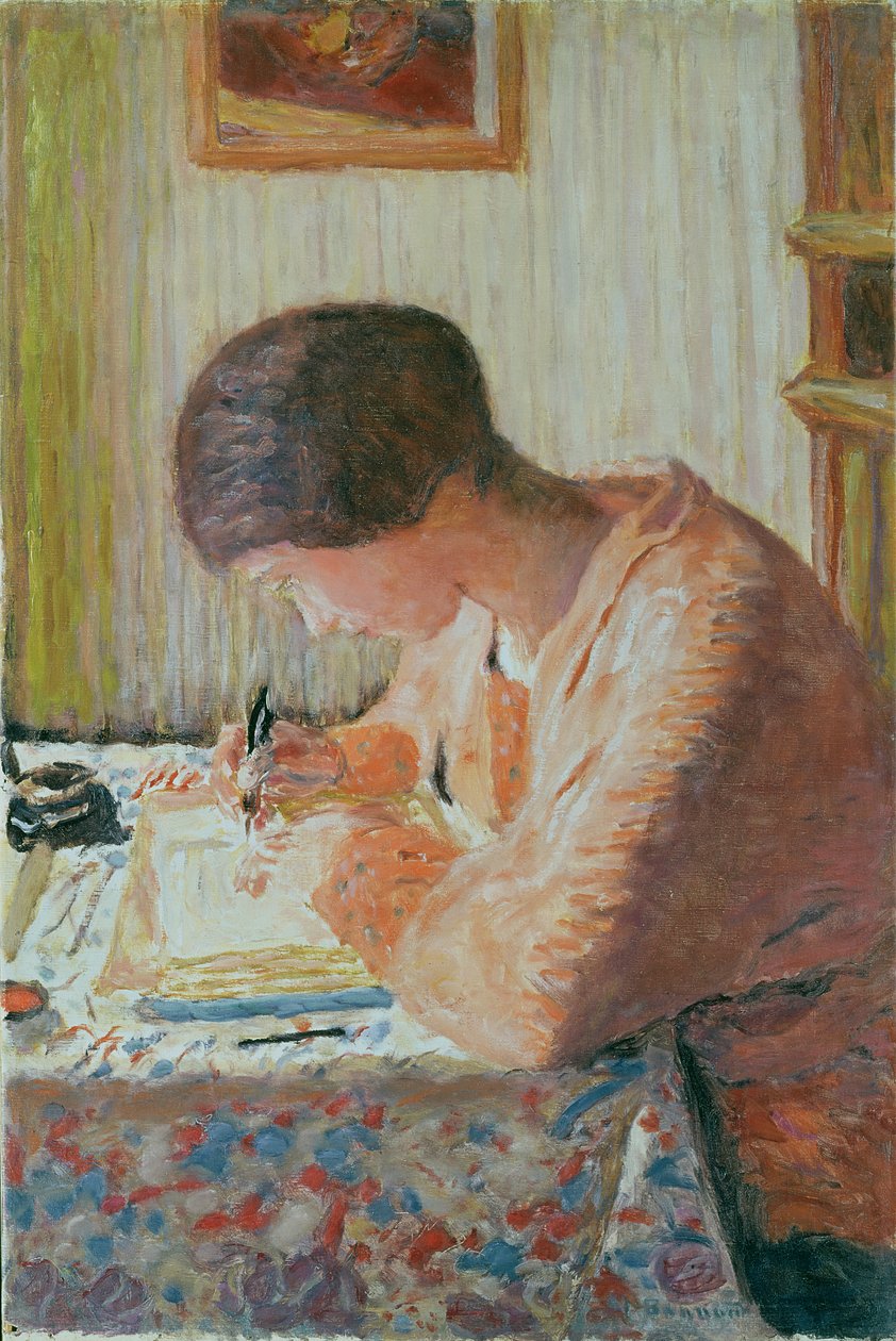 Frau beim Schreiben von Pierre Bonnard