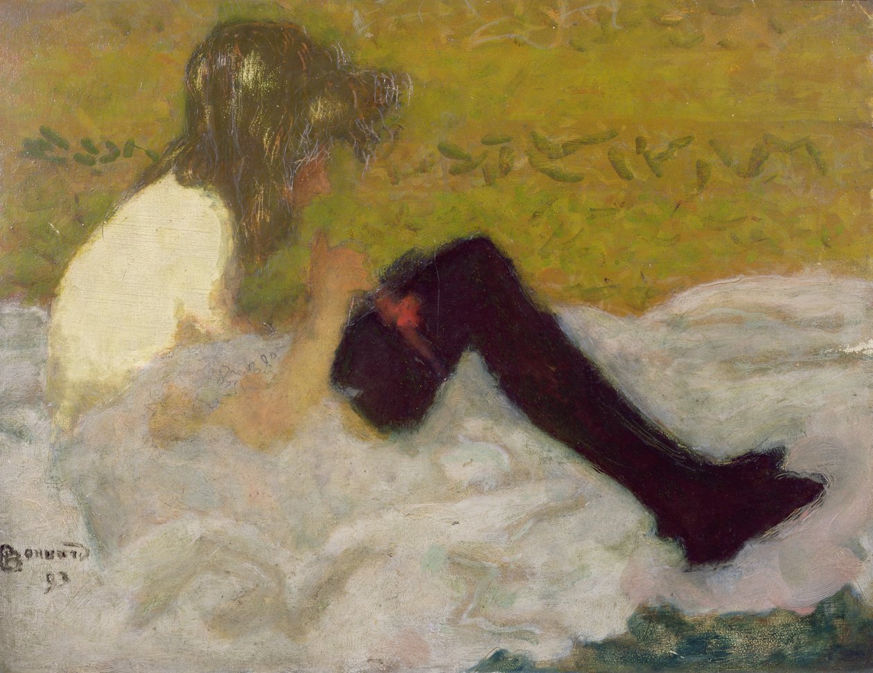 Frau mit schwarzen Strümpfen, 1893 von Pierre Bonnard