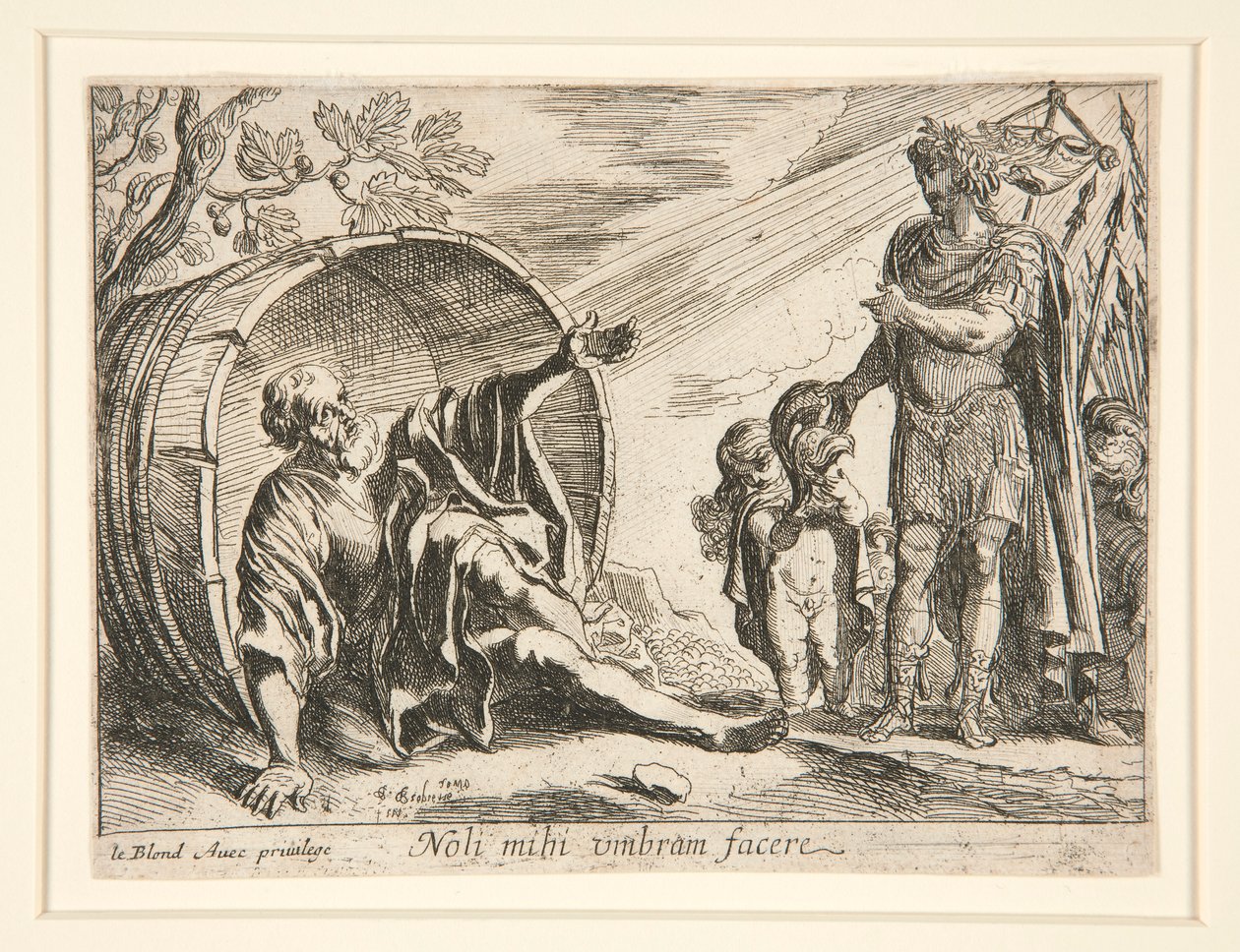 Diogenes und Alexander der Große von Pierre Brebiette