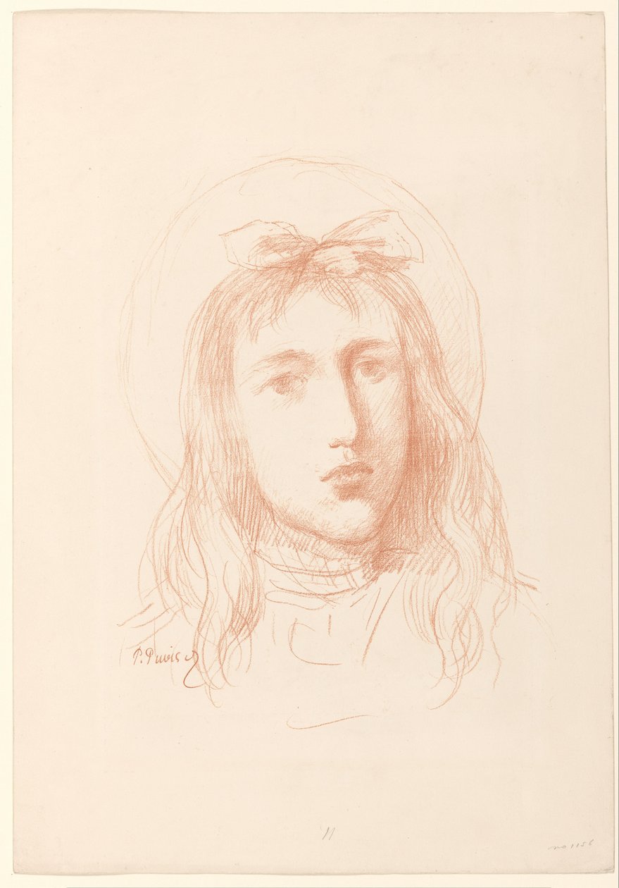 Kopf eines Mädchens von Pierre Cécile Puvis de Chavannes