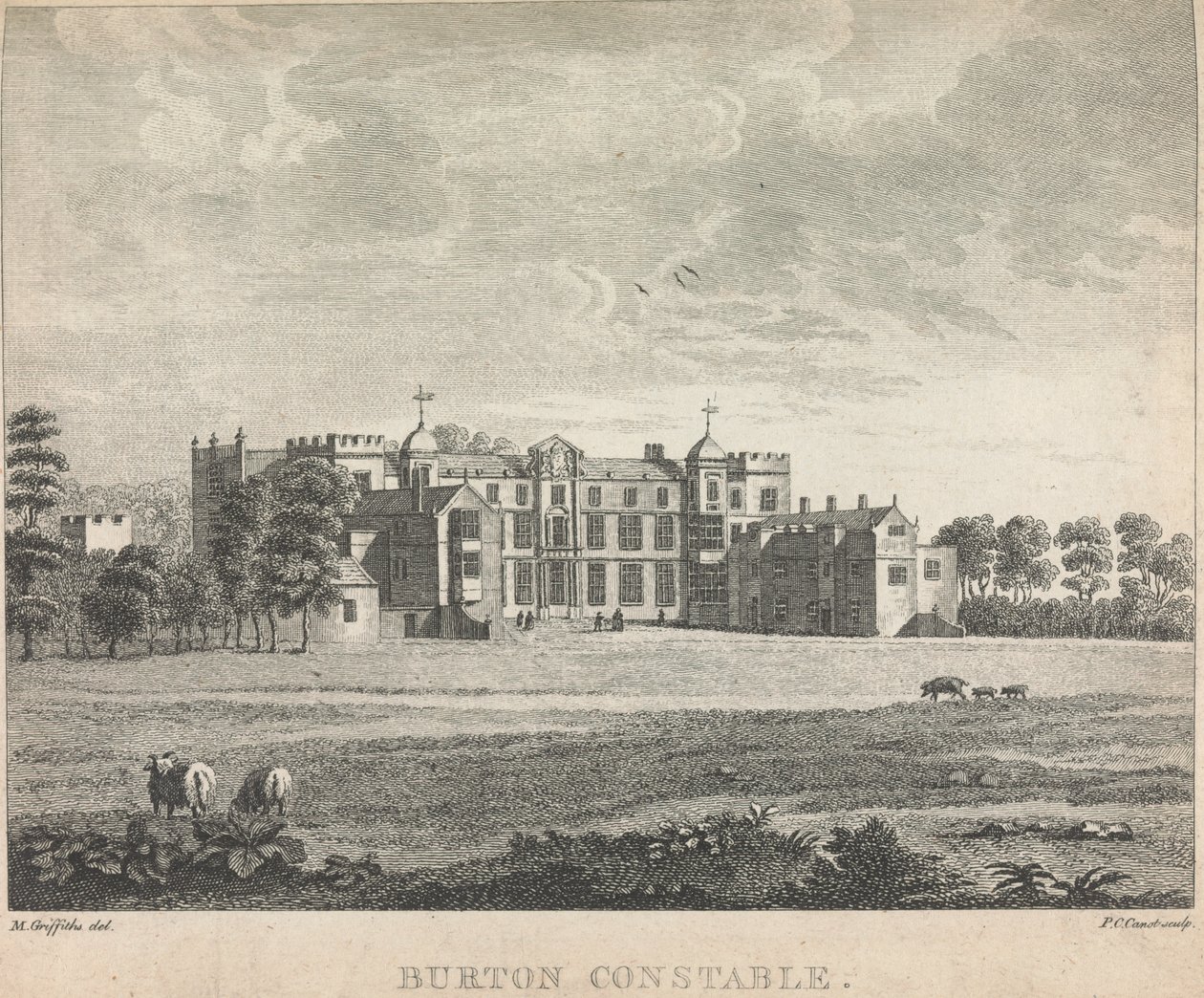 Burton Constable; Seite 53 (Band Eins) von Pierre Charles Canot