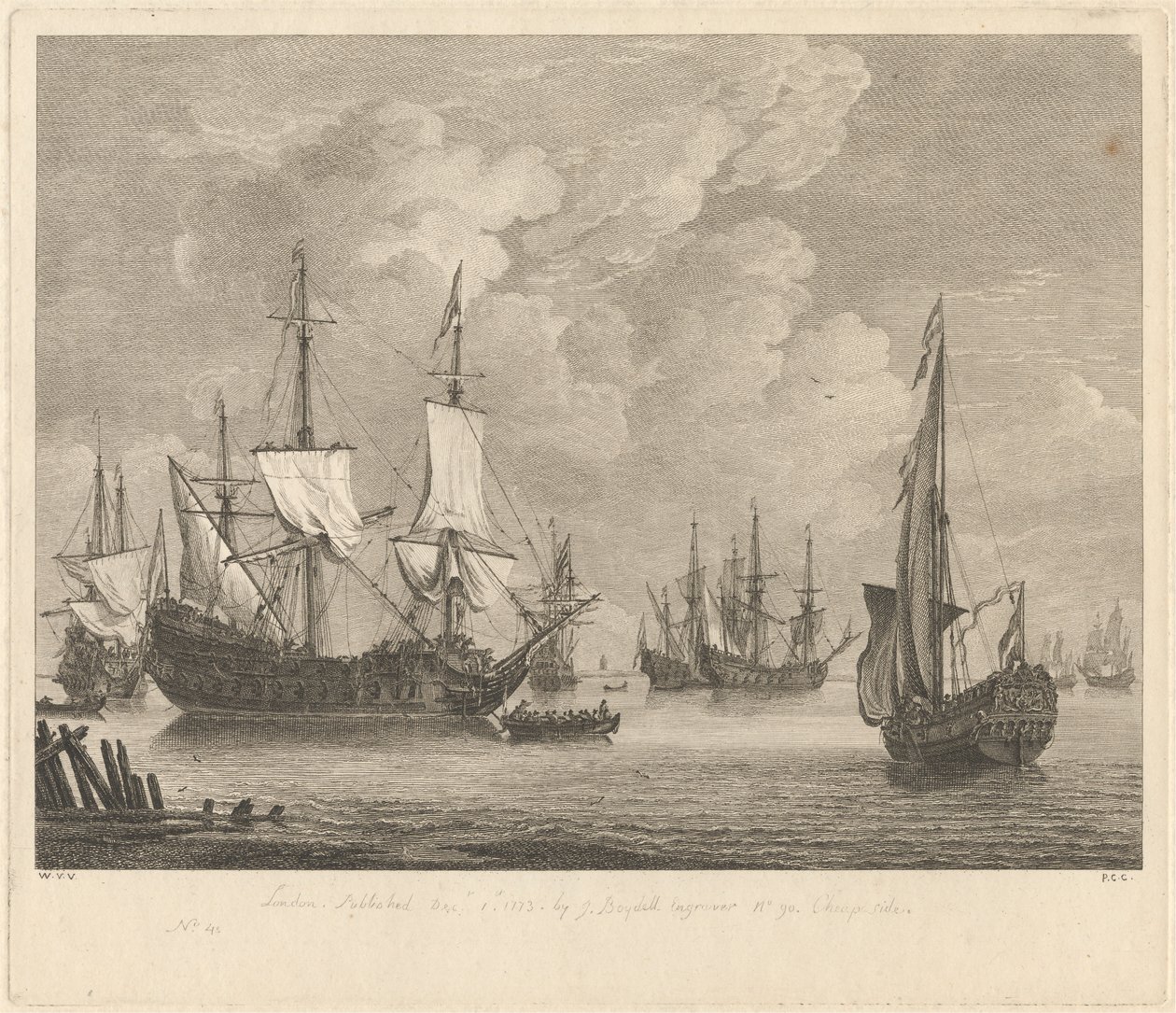 Marinestudie Nr. 4 von Pierre Charles Canot