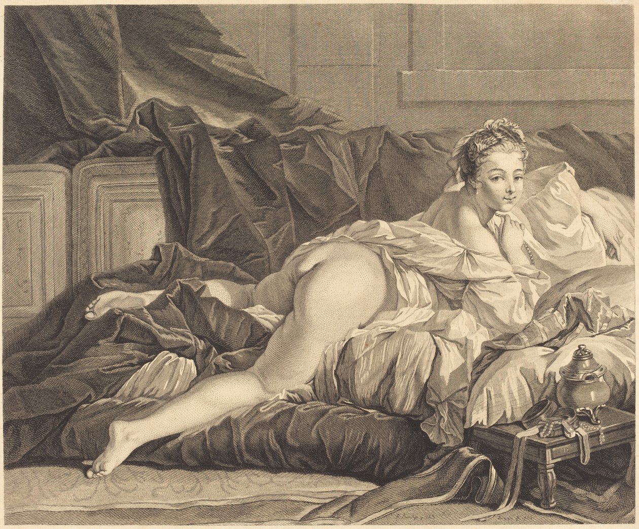 Das Erwachen von Pierre Charles Levesque after François Boucher