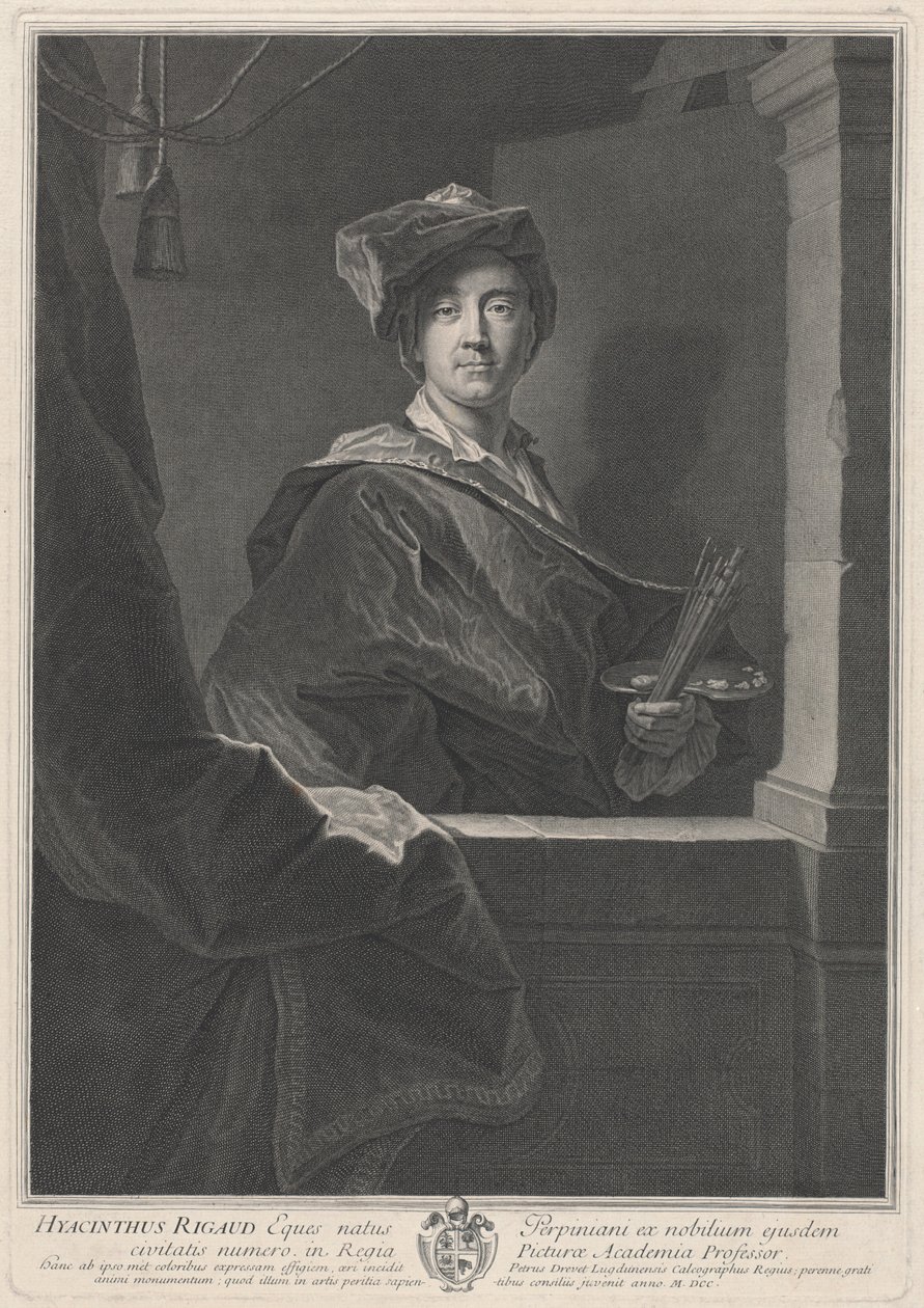 Hyacinthe Rigaud von Pierre Drevet, after Hyacinthe Rigaud