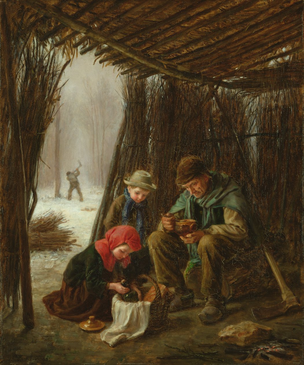 Das Mahl des Holzfällers von Pierre Edouard Frere