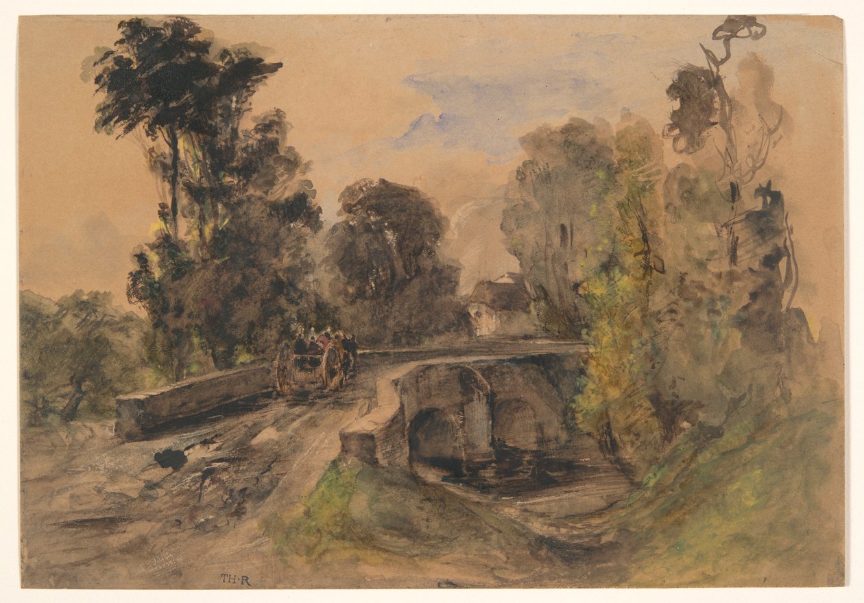 Die Steinbrücke von Pierre Etienne Theodore Rousseau
