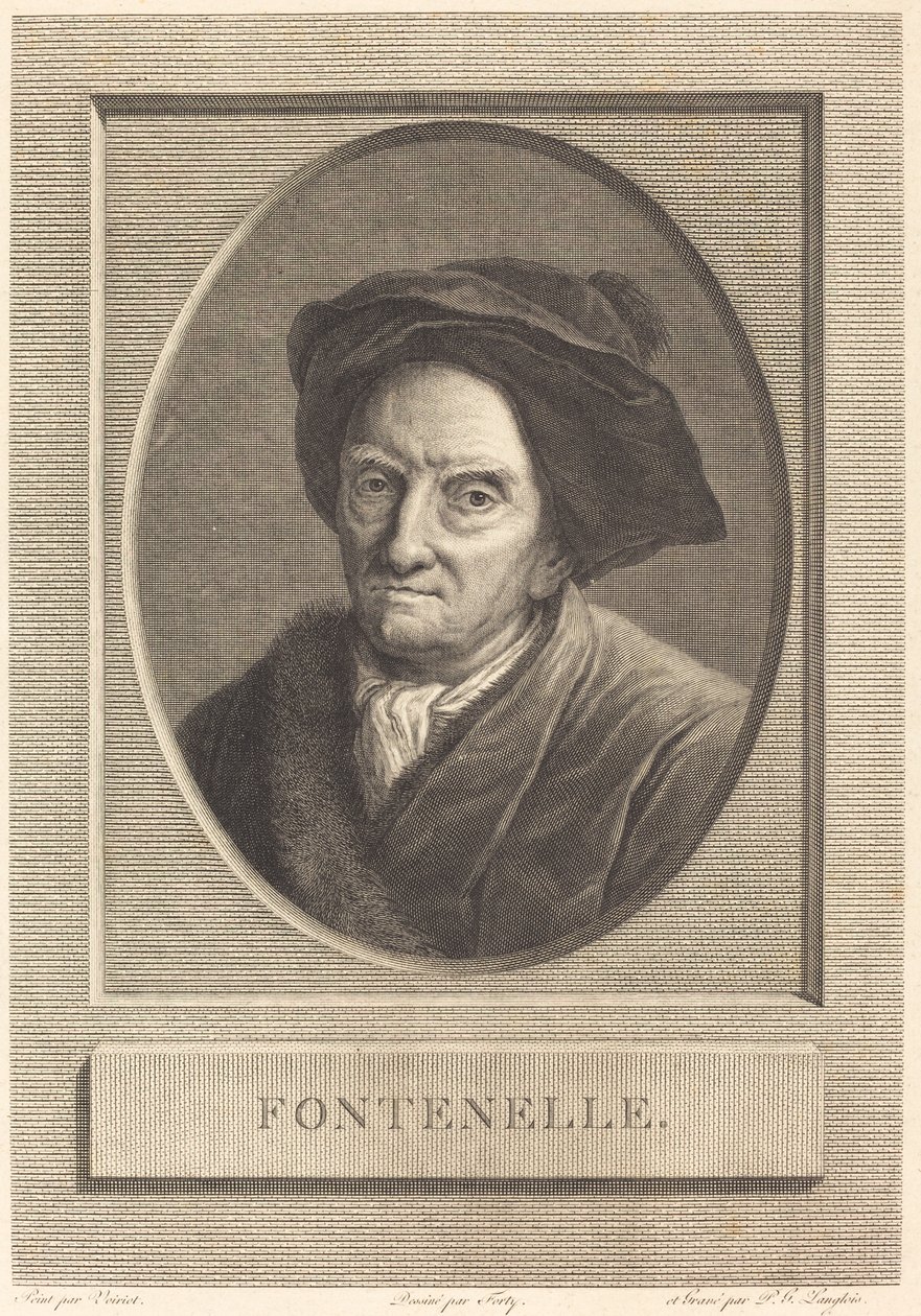 Fontenelle von Pierre Gabriel Langlois after Guillaume Voiriot after Jean Jacques Forty