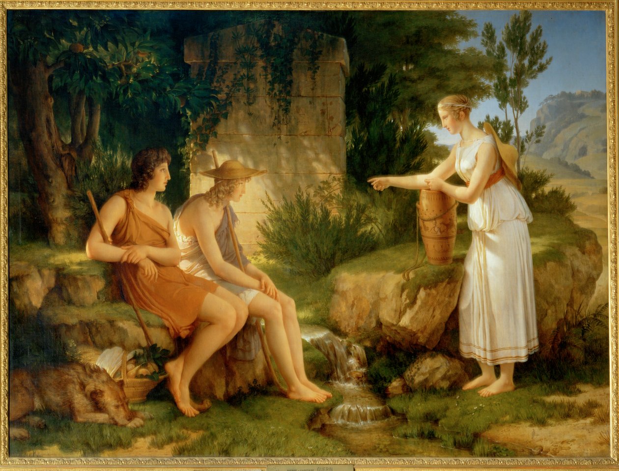 Die Hirten am Grab von Amyntas von Pierre Guérin