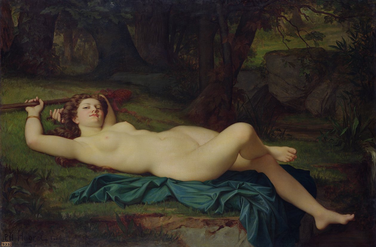 Bacchantin, 1864 von Pierre Honore Hugrel