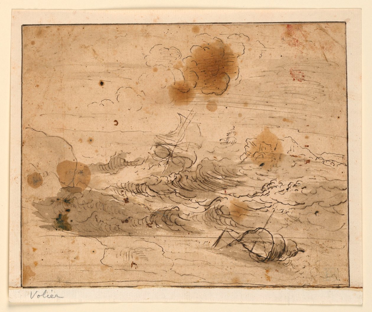 Stürmische Meereslandschaft von Pierre Jacques Volaire