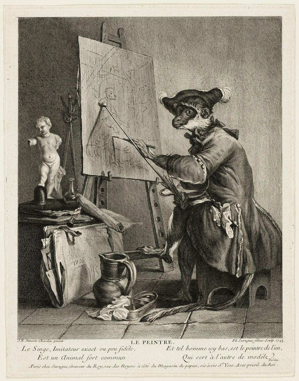 Der Affenmaler von Pierre Louis de Surugue